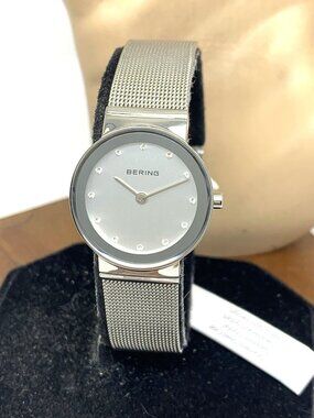 Bering Women's Watch 10126-000 Quartz Silver Dial Stainless Steel Mesh 25mm